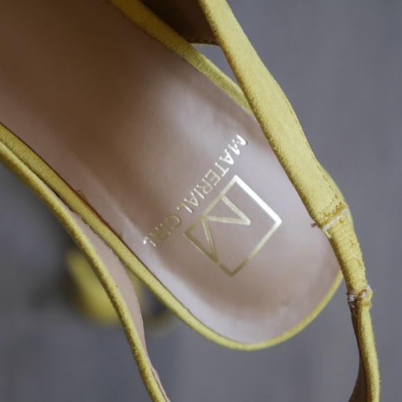 Material Girl yellow sling back stilettos | size 6.5 - Picture 6 of 6
